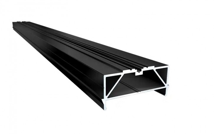 TWIXT-Isostep-Schiene 64x30mm schwarz 4,00m lang