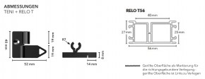 RELO T 56 blank Unterkonstruktion für Terrassendielen mit TENI Clip Befestigung 1.998 m lang